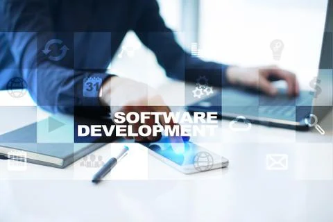 Software development. Applications APPS for business. Programming. 스톡 사진