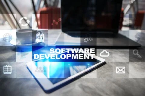 Software development. Applications APPS for business. Programming. 스톡 사진