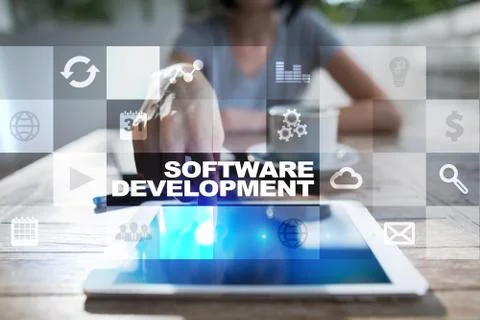 Software development. Applications APPS for business. Programming. 스톡 사진