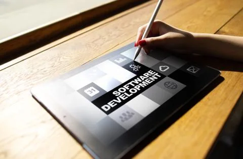 Software development. Applications APPS for business. Programming. 스톡 사진