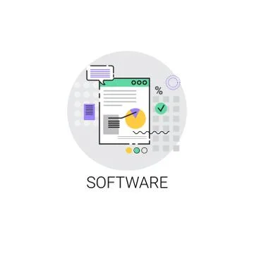 Software Development Computer Programming Device Technology Icon 스톡 일러스트