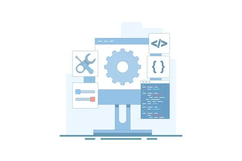 Software development concept Stock Illustration