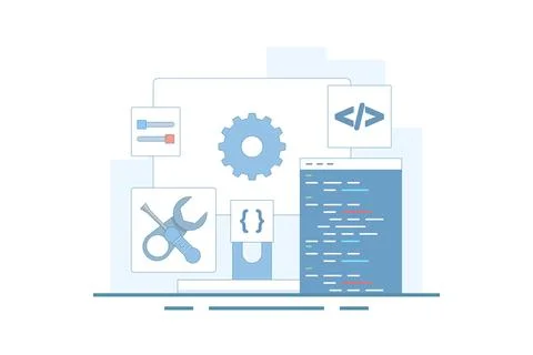 Software development concept Stock Illustration