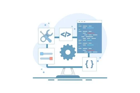 Software development concept Illustrazione stock