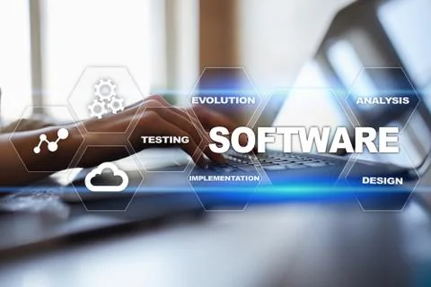 Software development. Data Digital Programs System Technology Concept. Stock Photos