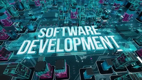Software development with digital technology concept Stock Footage 103820521