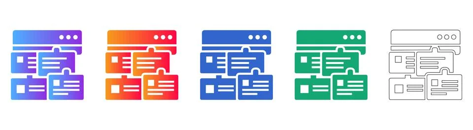 Software Development Documentation Workflow Icons Stockillustratie