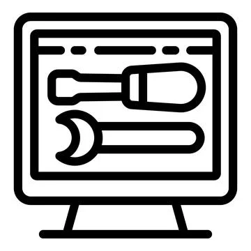 Software development icon outline vector. Tech programming tool Stock Illustration