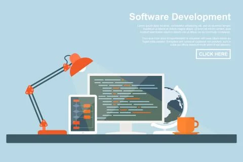 Software development Illustrazione stock