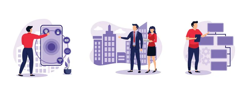 Software development. Intelligent interface, interactive design visualization 스톡 일러스트