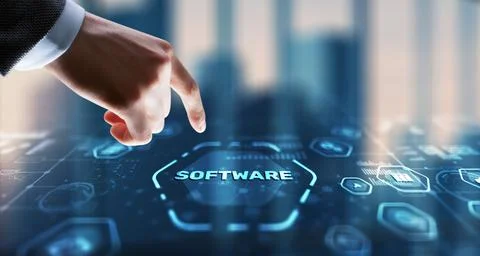 Software development. Internet network technology concept Stock Photos