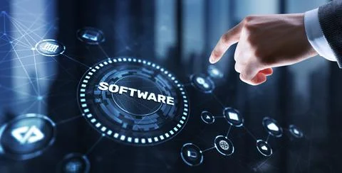 Software development. Internet network technology concept Stock Photos