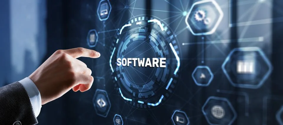 Software development. Internet network technology concept Stock Photos