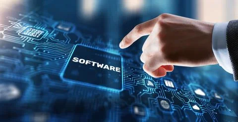 Software development. Internet network technology concept Stock Photos