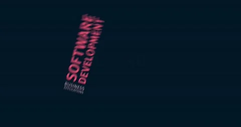 Software Development. Kinetic Typography. Word Cloud Text Intro Stock Footage 143399819