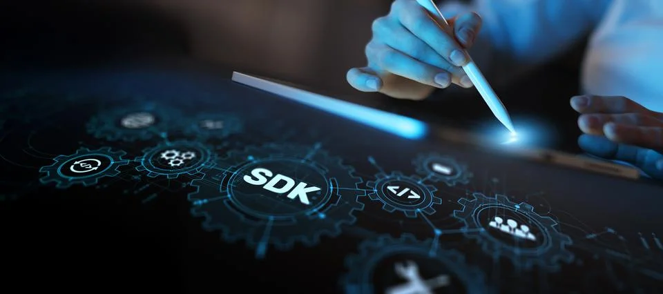 Software Development Kit and Application Engineering Illustrated on Digital I Stock Photos