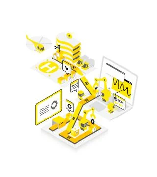 Software development levels. Technological conveyor. Programming and testing Stock Illustration