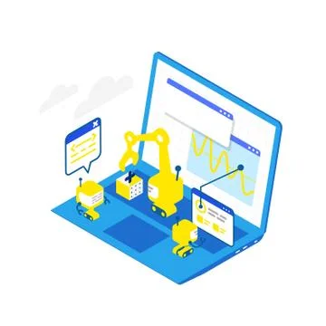 Software development levels. Technological conveyor. Programming and testing Stock Illustration
