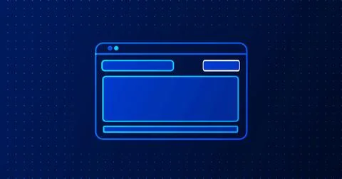 Software development lifecycle concept cartoonish 2D monitor screen tech bg.. Stock Illustration
