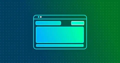 Software development lifecycle concept cartoonish 2D monitor screen tech bg.. Stock Illustration