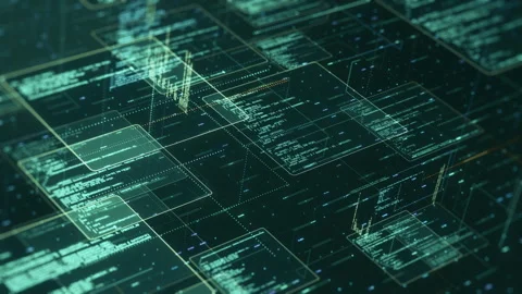 Software development, machine learning, big data Stock Footage 245499798