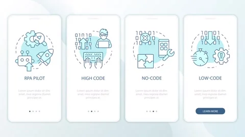 Software development methodologies animated mobile app screens Stock Footage 337777579
