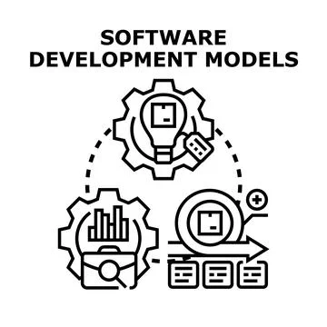 Software development models and program management concept Stock Illustration