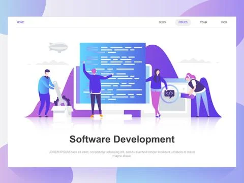 Software development modern flat design concept Illustrazione stock