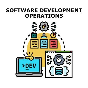 Software development operations lifecycle process managing イラスト素材