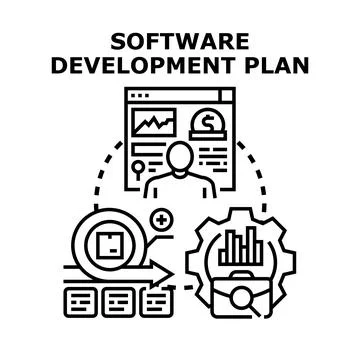 Software development plan vector concept illustration Stock Illustration