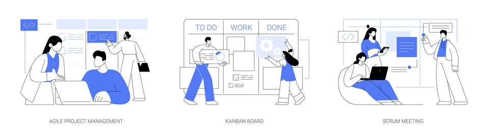 Software development planning abstract concept vector illustrations. Stock Illustration