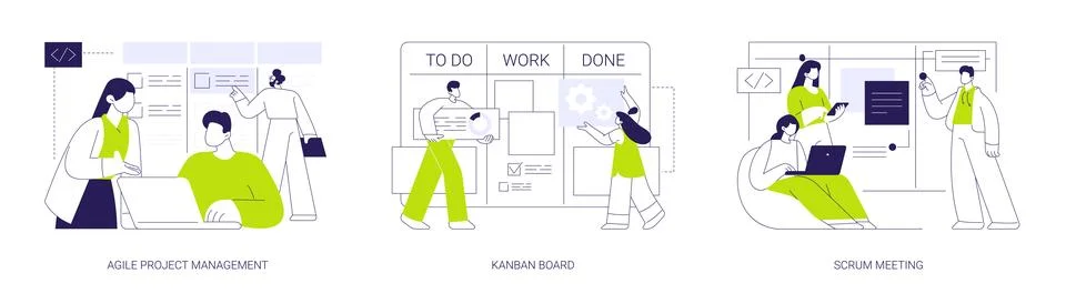 Software development planning abstract concept vector illustrations. Stock Illustration