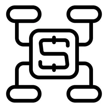 Software development process with agile methodology and connected stages icon Illustrazione stock
