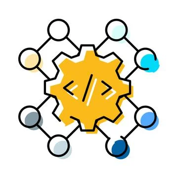 Software development process and programming code automation Stock Illustration