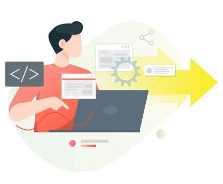 Software Development Process - Illustration Stock Illustration