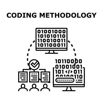 Software development process using coding methodology 库存插图
