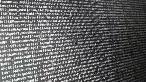 Software development by programmer. Abstract computer script code. Stock Footage 145263587