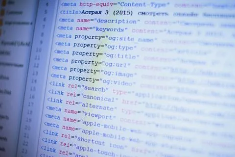 Software development, programming code on the computer screen 写真素材