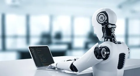 Software development programming on computer screen for modish application Stock Illustration