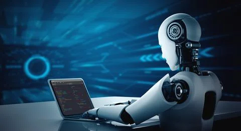 Software development programming on computer screen for modish application Stock Illustration