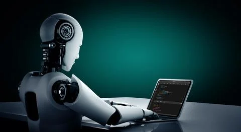 Software development programming on computer screen for modish application Stock Illustration