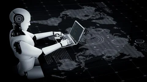 Software development programming on computer screen for modish application Stock Illustration