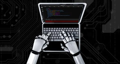 Software development programming on computer screen for modish application 写真素材