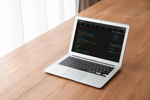 Software development programming on computer screen for modish application Photos