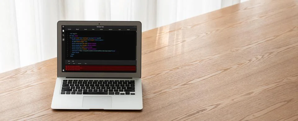 Software development programming on computer screen for modish application Photos