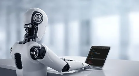 Software development programming on computer screen for modish application Foto stock