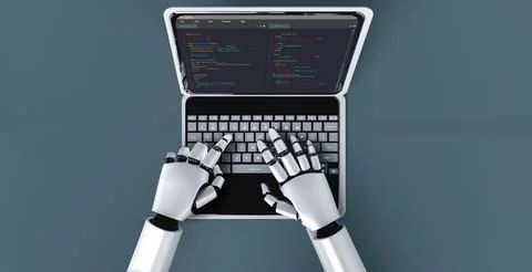 Software development programming on computer screen for modish application Stock Photos