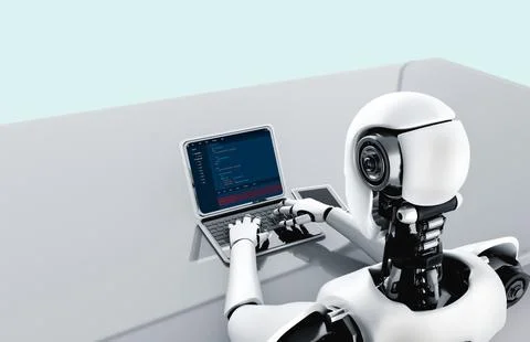 Software development programming on computer screen for modish application Foto stock