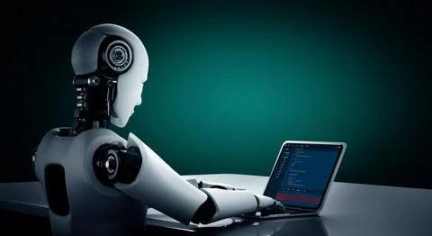 Software development programming on computer screen for modish application Stockfoto's