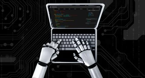 Software development programming on computer screen for modish application 写真素材